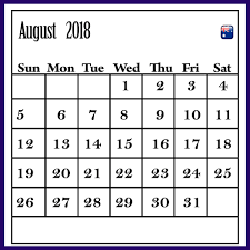 August 2018 Calendar Australia Free Download Calendar Australia Blank Calendar Template Excel Calendar Template