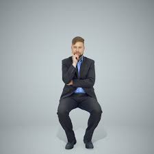 Sitting Business Man Thinking Bman0306 Hd2 O04p01 S 3d Model Business Man Thinking Pose Model