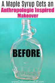 Diy Painted Anthropologie Vase Delicious And Diy Maple Syrup Bottles Syrup Bottle Diy Painting