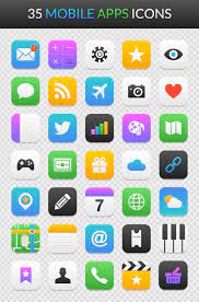 Freebie Mobile App Icon Set For Illustrator Photoshop Mobile App Icon Mobile App App Icon