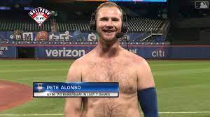 Pete alonso era with the new york mets starting now. Pete Alonso Joins Mlb Network Shirtless Youtube