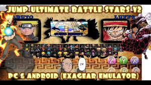 Jump Ultimate Stars Battle Mugen V2 Android Emulator Exagear Candy App Android Game Apps Battle Star