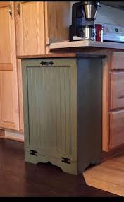 Wood Trash Can Wood Trash Bin Tilt Out Door Trash Can Etsy Wood Trash Can Trash Can Cabinet Trash Bins