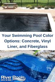 Color in this picture of a swimming pool and others with our library of online coloring pages. Your Swimming Pool Color Options Concrete Vinyl Liner And Fiberglass Pool Colors Pool Swimming Pools Backyard Landscape