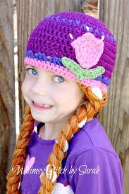 Crochet Anna Hat With Braids Anna Hat Disney Frozen Anna Costume Hat With  Braided Hair Kids