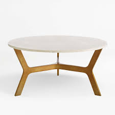 Elke Round Marble Coffee Table With Brass Base Reviews Crate And Barrel Canada In 2020 Marble Round Coffee Table Coffee Table Marble Coffee Table
