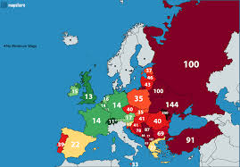 The map below shows minimum wage data for 308 cities and local areas with available cost index data. Map How Many Months You Should Work At Minimum Wage To Get A Volkswagen Golf 1 4 90 Kw Trendline In Euro Volkswagen Golf 1 Volkswagen Golf European Countries