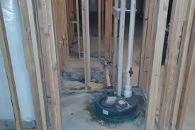 The drain is used by one bathroom the floor above (tub, toilet, and sink) but continues up through the roof as the vent. Rough Plumbing Installation For Basement Bathroom Totally Plumbing