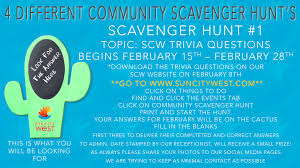 If you know, you know. Recreation Centers Of Sun City West On Twitter Looking To Get Out And Get Some Fresh Air The Rcscw Events Department Will Be Hosting A Scavenger Hunt From Feb 15 28 The Topic