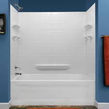 This wall set also features 6 corner shelves and 1 center shelf for maximum storage. Lyons Palm Springs 60 W X 32 D X 59 H Bathtub Wall Surround 3 Piece At Menards