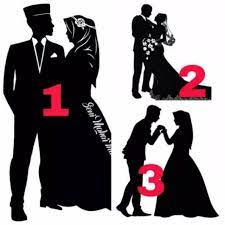 Gambar wajah dari samping hitam putih, gambar sketsa. Siluet Pengantin Bahan Mahar Aplikasi Bahan Mahar Shopee Indonesia