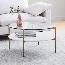 Mid Century Art Display Round Coffee Table In 2020 Display Coffee Table Coffee Table West Elm Coffee Table