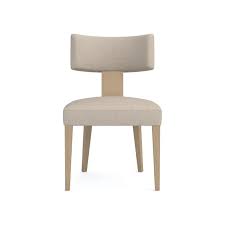 Koret Dining Side Chair Chunky Linen Black Natural Oak Williams Sonoma Side Chairs Dining Side Chairs Leather Dining Side Chairs