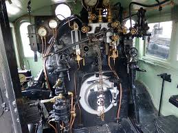Inside The Driver S Cabin Of A Steam Locomotive Ome Railway Park Tokyo Railway Steam Locomotive Electric Train