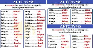 Opposites 300 Antonyms List From A Z With Examples 7 E S L
