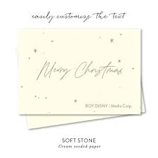 Merry Christmas Handwritten Business Holiday Cards On Seeded Paper