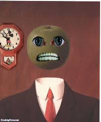 A lion for a day. Son Of Man With An Apple Face By Magritte Magritte Paintings Pictures To Paint Magritte