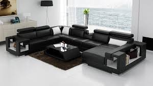 Living Room Sofa U Shaped Leather Sofas Black Red Orange White Typ Modern Leather Sectional Sofas Black Furniture Living Room Furniture Design Living Room