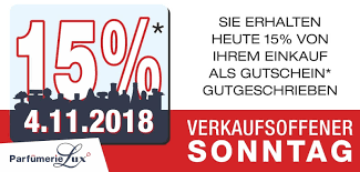 Jedes jahr stellt sich die frage: 4 11 Verkaufsoffener Sonntag Parfumerie Lux
