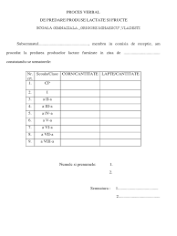 Ofertantii tip imm care indeplinesc. Proces Verbal Scoala A Produselor Lactate Docx