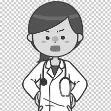 Black and white medical outline clipart and graphics. Hospital Nursing Care Drawing Png Clipart Angle Artwork Black Black And White Cartoon Free Png Download
