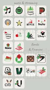 Christmas Iphone App Icons Ios 14 Aesthetic App Covers Etsy In 2021 App Icon Iphone App Design Iphone Apps