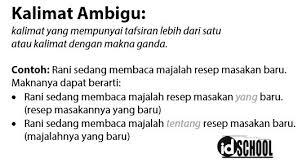 Kata penghubung yang satu ini digunakan pada kalimat yang menandakan akibat atau hasil. Contoh Kalimat Ambigu Idschool