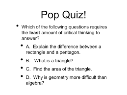 The pattern involves a difference of 6 between adjacent terms of the sequence. How To Teach Critical Thinking Ppt Video Online Download