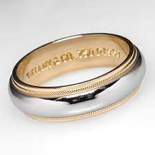 Mens Tiffany Co Milgrain Wedding Band Ring 6mm Platinum 18k Gold Retail 2075 Mens Wedding Rings Mens Wedding Bands Wedding Ring Bands
