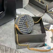 Is the ysl camera bag worth it? Saint Laurent Ysl Women Vinyle Round Camera Bag In Chevron Quilted Denim And Suede