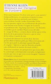 Locaux du monde entier, en utilisant l. Discours Sur L Origine De L Univers Champs Sciences 1059 French Edition Klein Etienne 9782081270640 Amazon Com Books