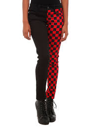 Black And Red Checkered Pants Pin By Lisa Garza On Clothes Red Skinny Jeans Fashion Skinny Leg Jeans