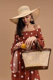 Rattan Leather Basket Bag With Leather Handle Wicker Basket Etsy Bamboo Bag Bamboo Bags Rattan Bag