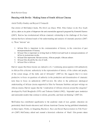 Pdf A Book Review Essay Dancing With Devils Making Sense Of South African Cinema