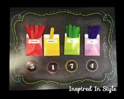 create a place value center using the chalk it up chart