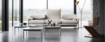 3er sofa santiago in leder schwarz mit klappbaren armlehnen und kopfstützen. 675 Maralunga Sofa 3 Seater Cassina Stoff Corall Nude Cassina 675 Maralunga Dreisitzer 7