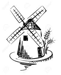 Grafik Illustration Windmuhle Lizenzfrei Nutzbare Vektorgrafiken Clip Arts Illustrationen Image 10283715