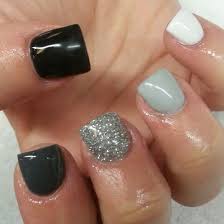 Black And White Acrylic Nail Ideas Pin By Lexi Foutz On Nails By Me Grey Gel Nails Nails Acrylic Nails