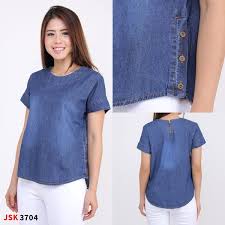 Cocok untuk digunakan dalam segala aktivitas karena blouse ini nampak kekinian bagi yang menggunakannya. Jual Kemeja Wanita Blouse Wanita Baju Atasan Wanita Baju Jeans Wanita Baju Kemeja Wanita Kemeja Wanita Lengan Pendek Kemeja Casual A006 Di Lapak Nyonya Lapak Bukalapak