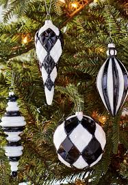 Black And White Christmas Ornaments Black And White Glass Ornaments Set Of Four Grandin Road White Christmas Ornaments Christmas Ornaments Christmas Tree Decorations