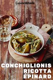 Conchiglionis Ricotta Epinard Recette Epinards Recettes De Cuisine Recette Italienne