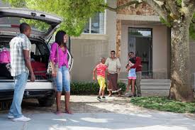These kids playhouses are fun for kids (and adults) article by built by kids. Family Including Kids Meeting Outside House Stock Photo Dissolve