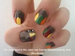 Short nails can be fascinating. Thanksgiving Nail Design For Short Nails Too Youtube