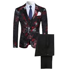 4.4 out of 5 stars 279. Men S 3 Piece Suit Notched Lapel Floral One Button Modern Blazer Vest Pants Sets At Amazon Men S Clot Suits Men Business Mens 3 Piece Suits Floral Print Blazer