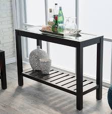 Black Console Table Slat Storage Shelf Black Console Table Wood Console Table Glass Top Table