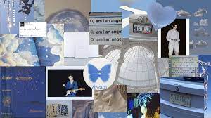 Pinpng.com collects million of free transparent png images, cliparts and icons. Angelic Blue Aesthetic Desktop Wallpaper X Langit
