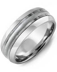 Men S Women S Concave Brushed Wedding Band Textured Wedding Band Wedding Band Designs Mens Wedding Rings
