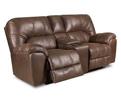 Stratolounger Stallion Brown Reclining Console Loveseat Big Lots Love Seat Leather Reclining Loveseat Big Lots Furniture