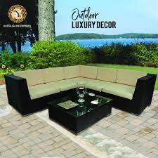 L Shape 6 Seater Rattan Sofa Set Lifestyle Furniture Clearance Outdoor Furniture Backyard Furniture