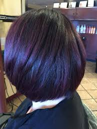 Cool Dark Base With A Smokey Purple Balayage Andrea Profilodayspa Westboro Ma Haircut For Thick Hair Dark Purple Hair Short Hair Styles